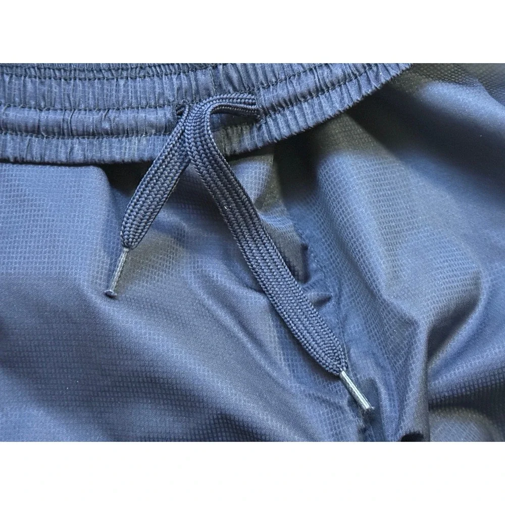 Starter Track Pants Mens Medium Navy Blue Ripstop Zipper Leg 1971 Logo Joggers - Picture 8 of 8